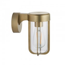 Onix - Outdoor Brushed Gold Wall Lamp with Clear Glass Onix - Outdoor Brushed Gold Wall Lamp with Clear Glass