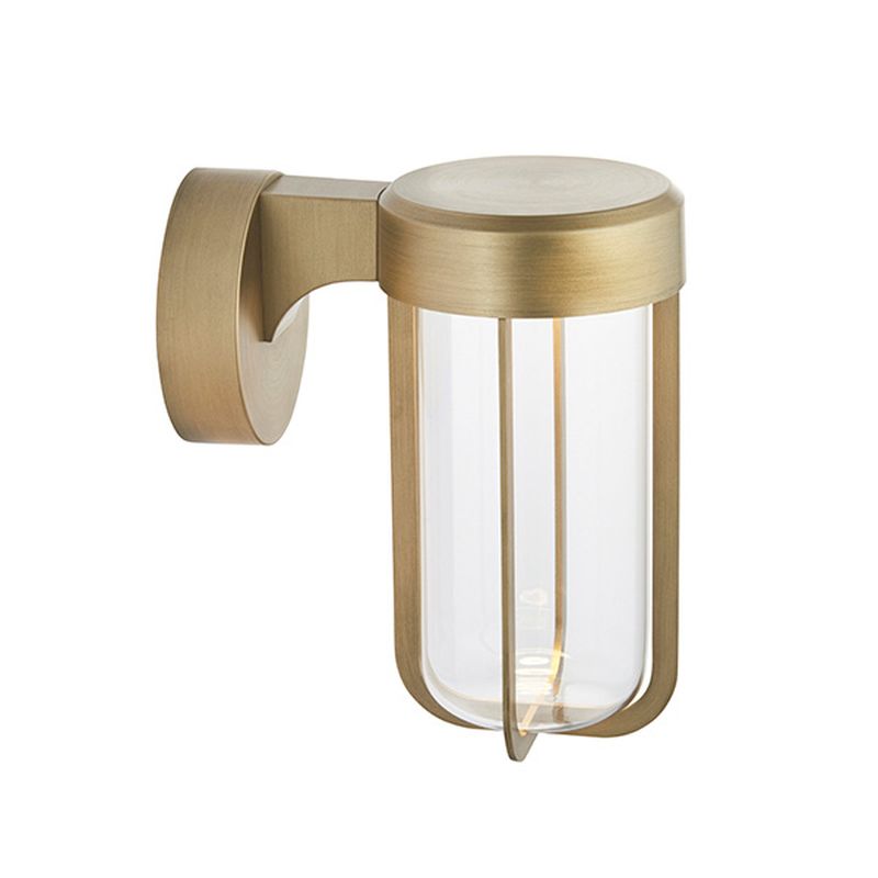 Ambience-63773 - Onix - Outdoor Brushed Gold LED Wall Lamp with Clear Glass