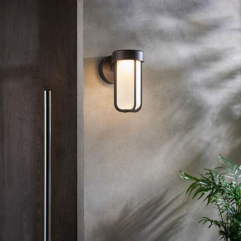 Ambience-63780 - Onix - Outdoor Brushed Bronze LED Wall Lamp with White Glass