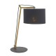 Ambience-63784 - Phoenix - Matt Brass Table Lamp with Black Shade