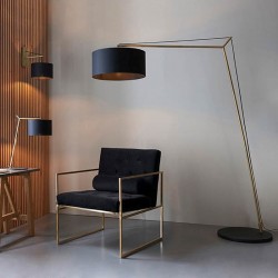 Milan - Matt Brass Table Lamp with Black Shade Milan - Matt Brass Table Lamp with Black Shade