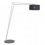 Milan - Matt Nickel Floor Lamp with Black Shade Milan - Matt Nickel Floor Lamp with Black Shade