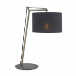 Milan - Matt Nickel Table Lamp with Black Shade Milan - Matt Nickel Table Lamp with Black Shade