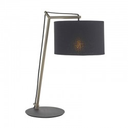 Milan - Matt Nickel Table Lamp with Black Shade Milan - Matt Nickel Table Lamp with Black Shade