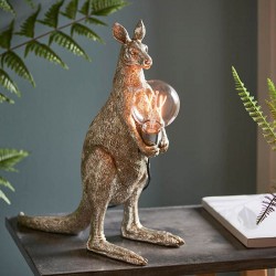 Kangaroo - Vintage Silver Kangaroo Table Lamp Kangaroo - Vintage Silver Kangaroo Table Lamp