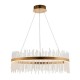 Ambience-63803 - Cortez - LED Brushed Gold Pendant with Twisted Glass Rods