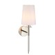 Ambience-63804 - Envy - Bright Nickel with Vintage White Shade Wall Lamp