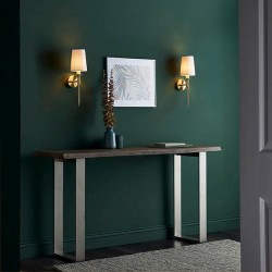 Envy - Satin Brass Wall Lamp with Vintage White Shade