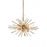 Montgomery - Antique Brass 6 Light Pendant with Glass Shards Montgomery - Antique Brass 6 Light Pendant with Glass Shards