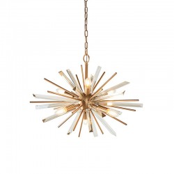 Montgomery - Antique Brass 6 Light Pendant with Glass Shards Montgomery - Antique Brass 6 Light Pendant with Glass Shards