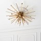 Ambience-63814 - Montgomery - Antique Brass 4 Light Semi Flush with Glass Shards