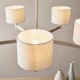 Ambience-63823 - Downtown - Matt Nickel with Taupe Shade 5 Light Large Pendant