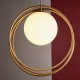 Ambience-63825 - Rings - Brushed Gold Pendant with Gloss Opal Glass