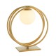 Ambience-63827 - Rings - Brushed Gold Table Lamp with Gloss Opal Glass