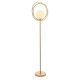 Ambience-63828 - Rings - Brushed Gold Floor Lamp with Gloss Opal Glass