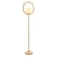 Ambience-92492 - Rings - Brushed Gold Floor Lamp with Gloss Opal Glass