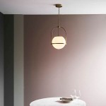 Moon - Matt Antique Brass Pendant with Opal Glass  Moon - Matt Antique Brass Pendant with Opal Glass