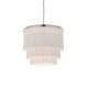 - Tropicana - Chrome Pendant with White Tassels Shade Ambience-63867 - Tropicana - Chrome Pendant with White Tassels Shade
