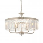 Mephisto - Bright Nickel 6 Light Pendant with Clear Crystal Mephisto - Bright Nickel 6 Light Pendant with Clear Crystal
