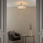 Mephisto - Bright Nickel 3 Light Ceiling Lamp with Clear Crystal Mephisto - Bright Nickel 3 Light Ceiling Lamp with Clear Crystal