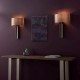 Ambience-63881 - Meechum - Brushed Bronze Wall Lamp with Mink Satin Shade