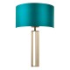 Ambience-63882 - Meechum - Antique Brass Wall Lamp with Teal Satin Shade