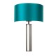 - Meechum - Brushed Bronze Wall Lamp with Teal Satin Shade Ambience-63883 - Meechum - Brushed Bronze Wall Lamp with Teal Satin Shade