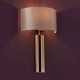 Ambience-63884 - Meechum - Antique Brass Wall Lamp with Mink Satin Shade