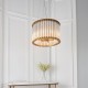 Ambience-63886 - Baldwin -  Matt Gold with Clear Ribbed Glass Rods 6 Light Pendant