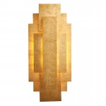 Palmer - Antique Gold Leaf Metal Wall Lamp Palmer - Antique Gold Leaf Metal Wall Lamp