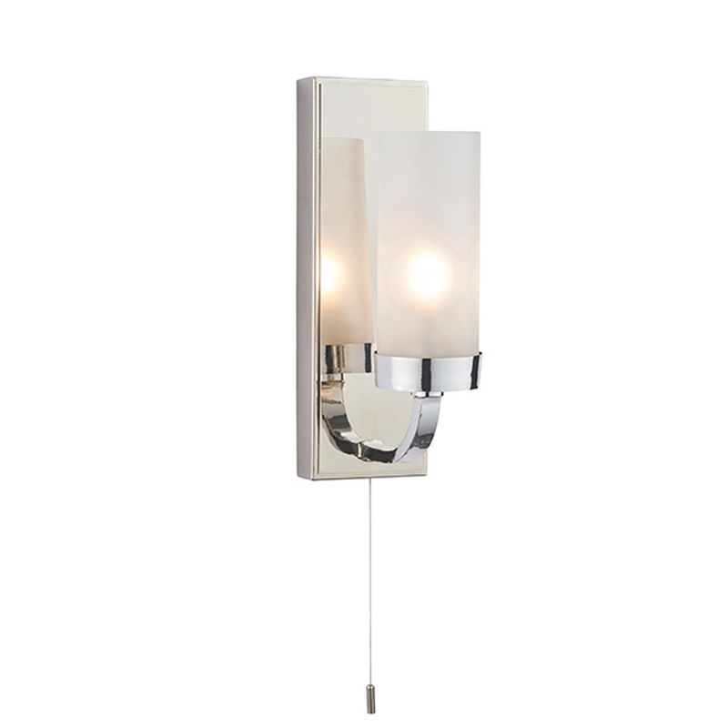 Ambience-63900 - Solo - Bathroom Chrome Wall Lamp with Frosted Glass Shade