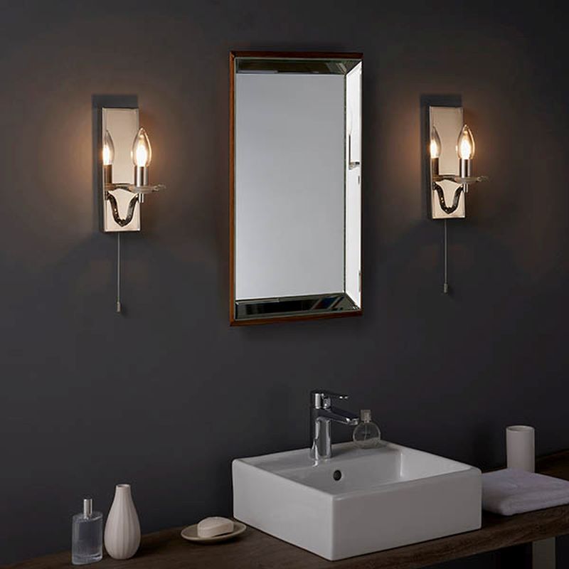 Ambience-63901 - Solo - Bathroom Chrome Wall Lamp with Crystal Detail