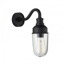 Osiris - Outdoor Black Wall Lamp with Glass Shade Osiris - Outdoor Black Wall Lamp with Glass Shade
