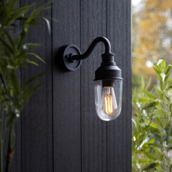 Osiris - Outdoor Black Wall Lamp with Glass Shade Osiris - Outdoor Black Wall Lamp with Glass Shade
