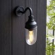 Ambience-63903 - Osiris - Outdoor Black Wall Lamp with Glass Shade