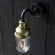 Ambience-63904 - Osiris - Outdoor Black & Gold Wall Lamp with Glass Shade