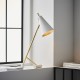 Ambience-64830 - Marquee - Matt White Table Lamp with Satin Gold