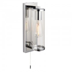 Taylor - Bathroom Chrome Wall Lamp with Clear Glass Shade Taylor - Bathroom Chrome Wall Lamp with Clear Glass Shade