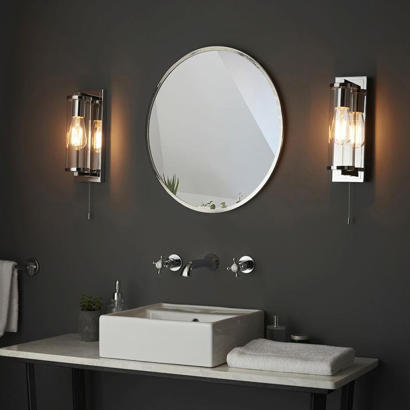 Ambience-64840 - Mignon - Bathroom Chrome Wall Lamp with Clear Glass Shade