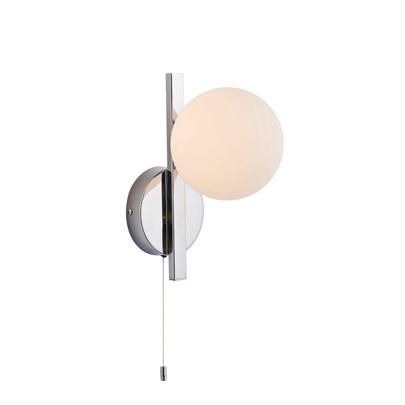 Ambience-64843 - Art - Bathroom Chrome & Opal Glass Wall Lamp