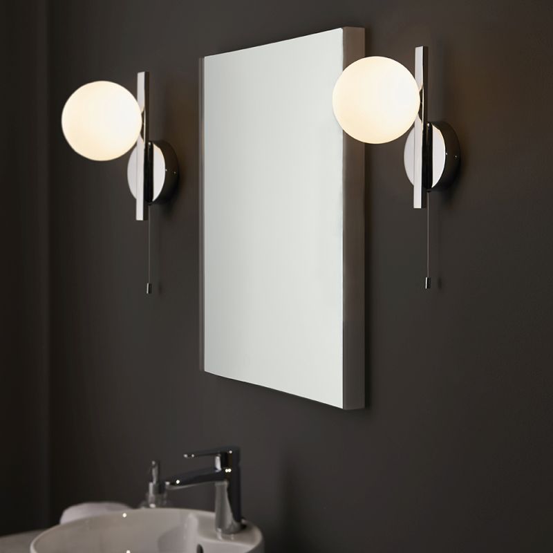 Ambience-64843 - Art - Bathroom Chrome & Opal Glass Wall Lamp