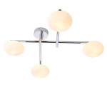 Mobias - Bathroom Chrome 4 Light Ceiling Lamp with Opal Glass Shades Mobias - Bathroom Chrome 4 Light Ceiling Lamp with Opal Glass Shades