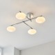 Ambience-64845 - Insight - Bathroom Chrome 4 Light Ceiling Lamp with Opal Glass Shades