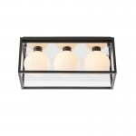 Zona - Bathroom Black Ceiling Lamp with White Glass Shades Zona - Bathroom Black Ceiling Lamp with White Glass Shades
