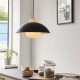 Ambience-64852 - Ionia - Black Pendant with White Glass Shade