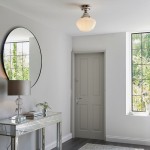 Camberley - Bright Nickel Semi Flush with White Opal Glass Camberley - Bright Nickel Semi Flush with White Opal Glass