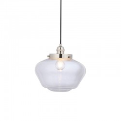 Camberley - Bright Nickel Pendant with Clear Glass Camberley - Bright Nickel Pendant with Clear Glass