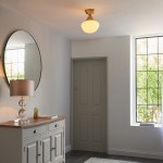 Camberley - Brass Semi Flush with White Opal Glass Camberley - Brass Semi Flush with White Opal Glass
