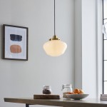Camberley - Brass Pendant with White Opal Glass Camberley - Brass Pendant with White Opal Glass