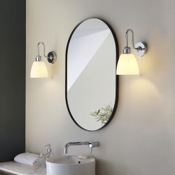 Piper - Bathroom Chrome Wall Lamp with Opal Glass Shade Piper - Bathroom Chrome Wall Lamp with Opal Glass Shade
